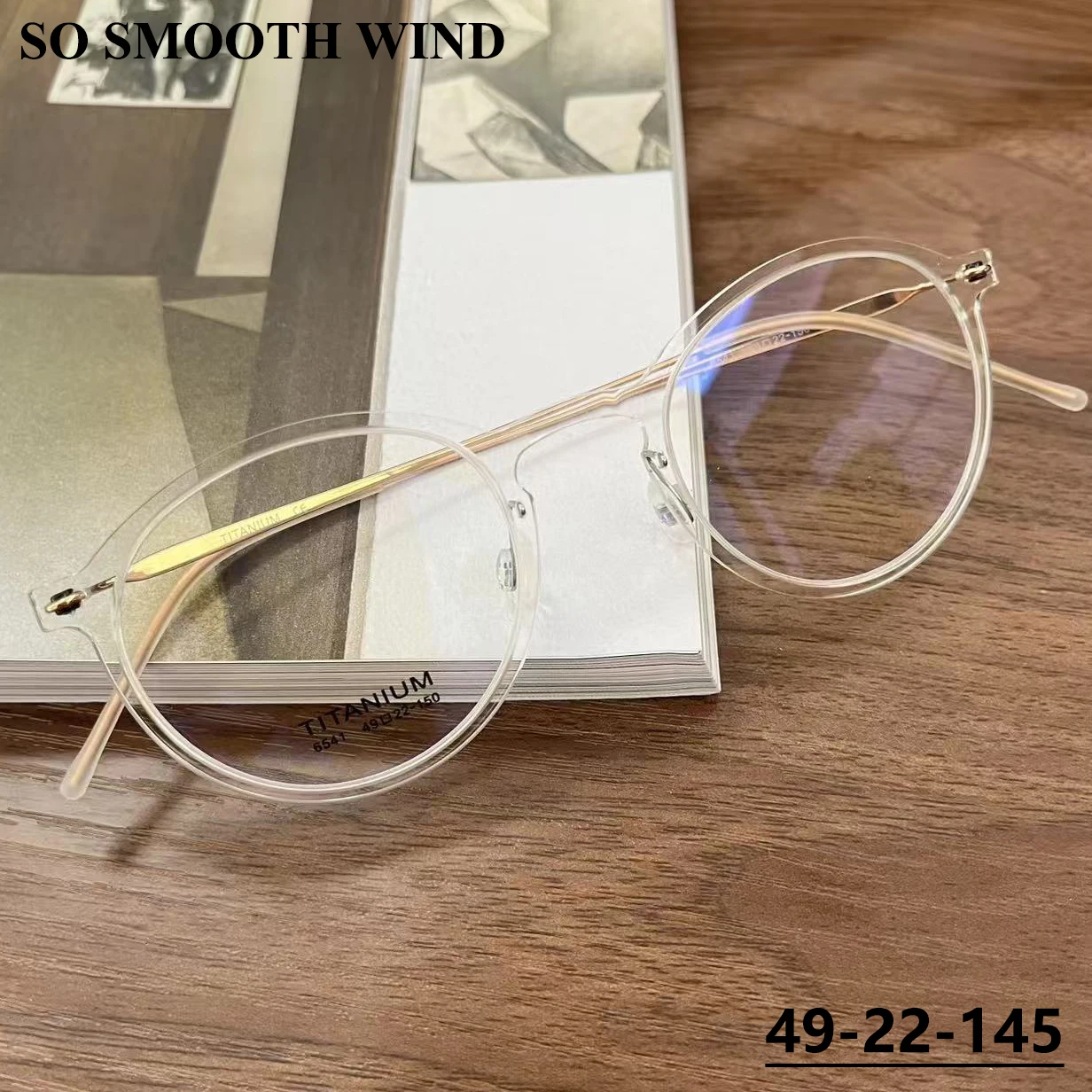 Denmark Brand 6541 Round Glasses Frame Men Screwless Titanium Eyeglasse Frames Ultralight 4g Spectacles Women Thin Eyeglasses