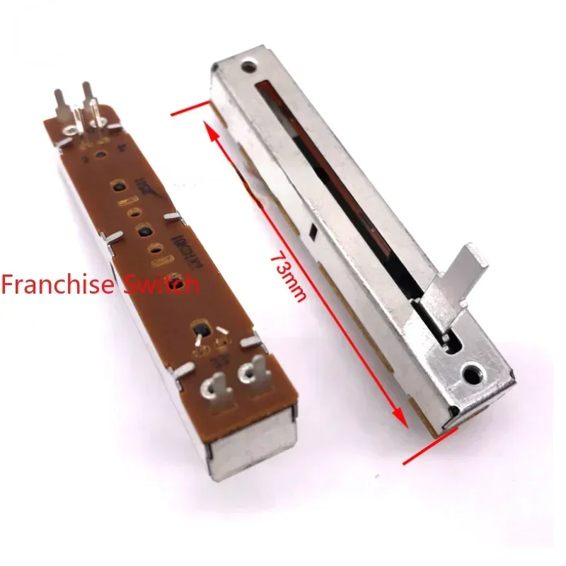 

5 шт. 7,3-сантиметровых дуплексных прямых ползунковых потенциометров B10KX2 для микшеров