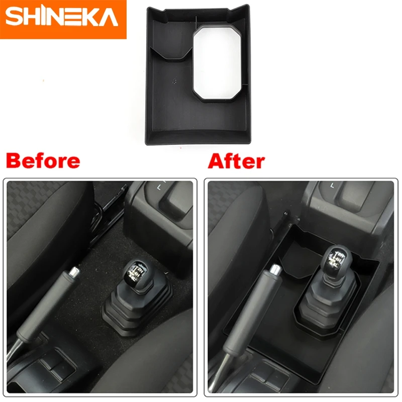 SHINEKA Car Gear Shift Storage Box Organizer Tray For Suzuki Jimny 2019 2020 2021 2022 2023 Interior Accessories Stowing Tidying