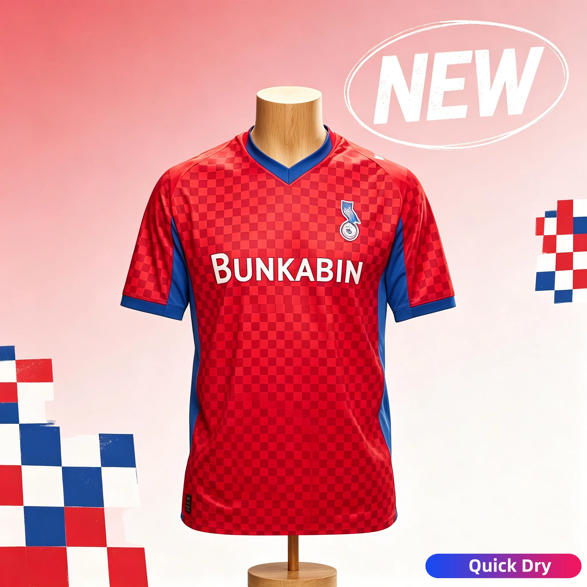 Men Croatia Football Jersey Short Sleeve Adult Fan Version Quick Drying Sports Casual Top T-shirt Short Sleeved Family Matching