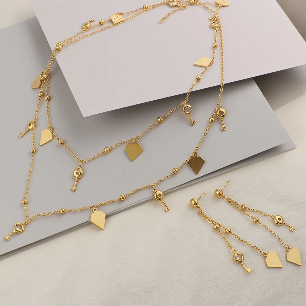 

Bohemian Necklace Stainless Steel Waterproof Necklace for Women Inoxidable Gold Color Charm Chic Jewelry Beach Vacation Gift