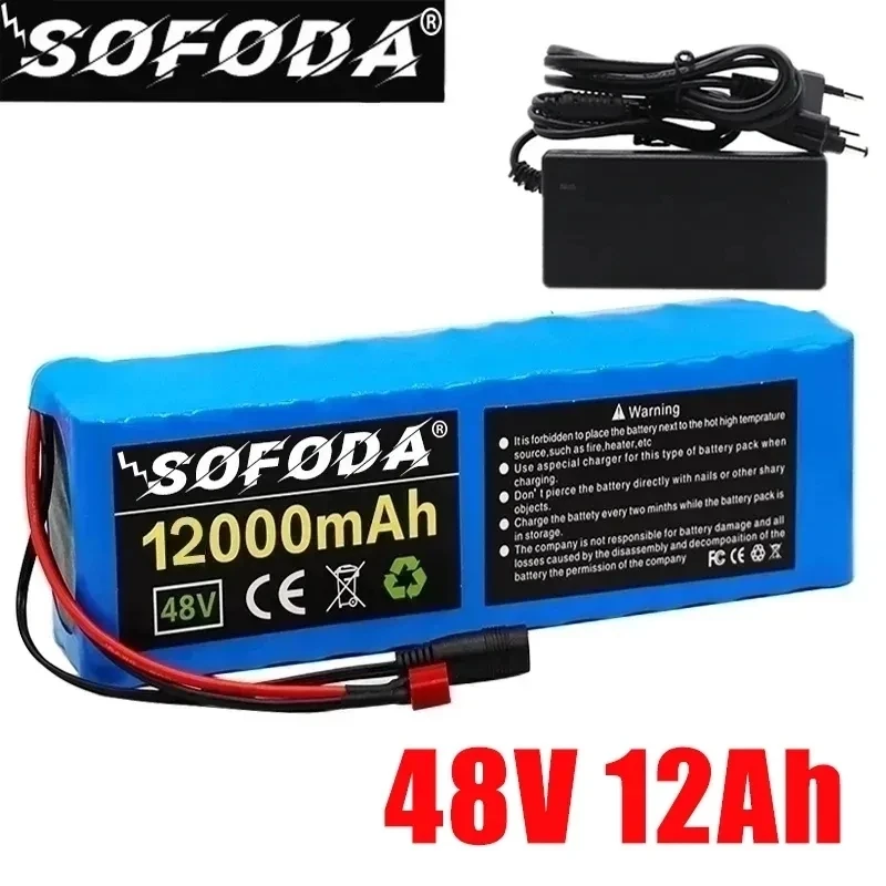 

NEW 48v Lithium Ion Battery 12Ah 1000W 13S3P Lithium Ion Battery for 54.6 V E-bike Electric Bike Roller with Bms Charger