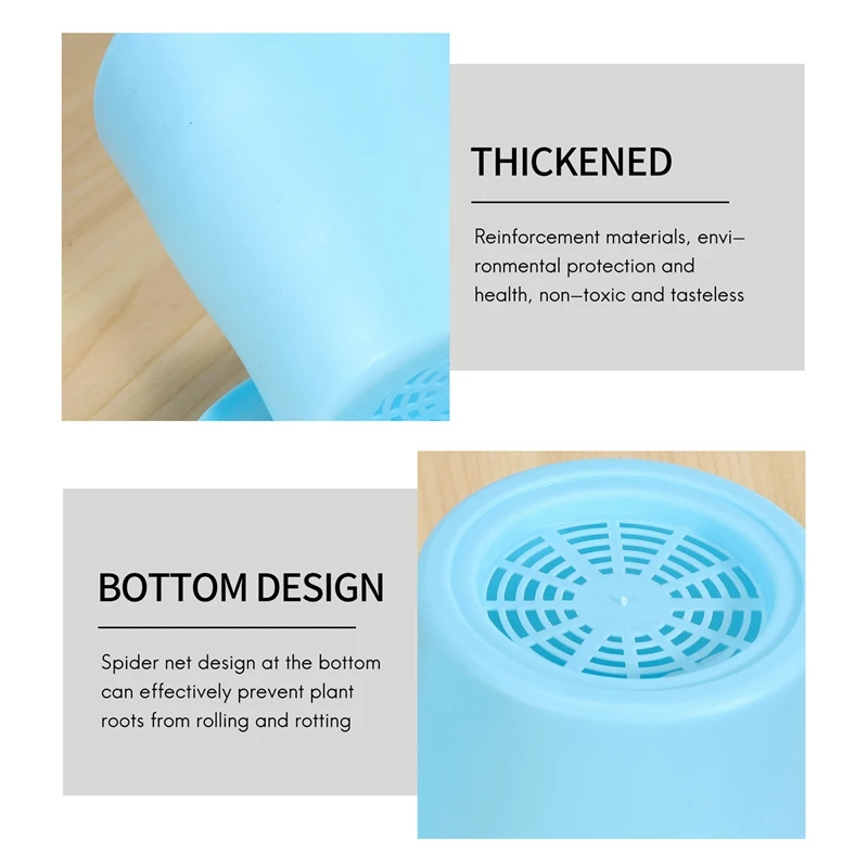 Reliable 8 Pcs 4 inch Small Plant Pots Colorful Plastic Flower Pots