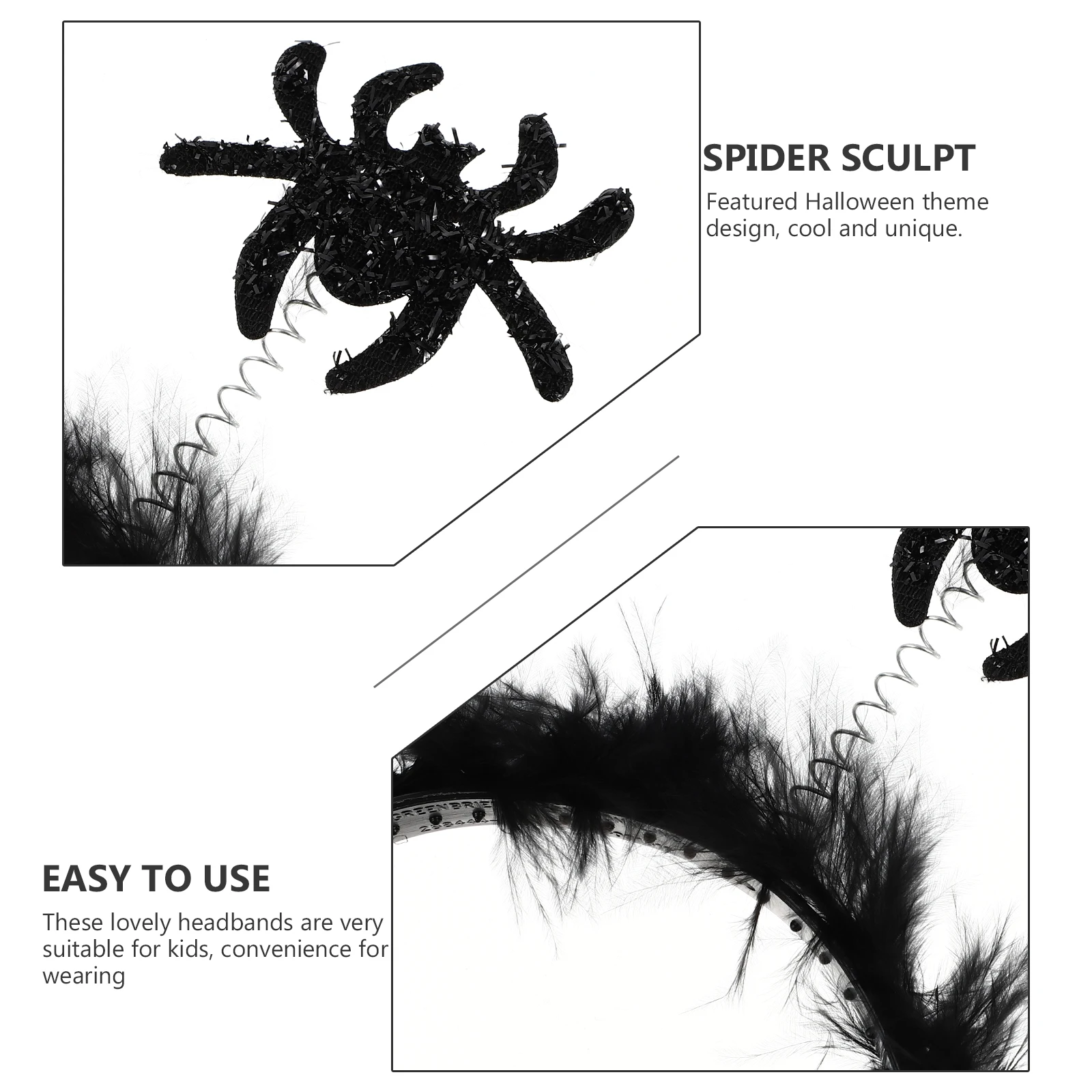 

3pcs Spider Headb Pcs Halloween Hairb Festival Headdress Costume Decoration Halloween Hairb s Accessories Creative Party
