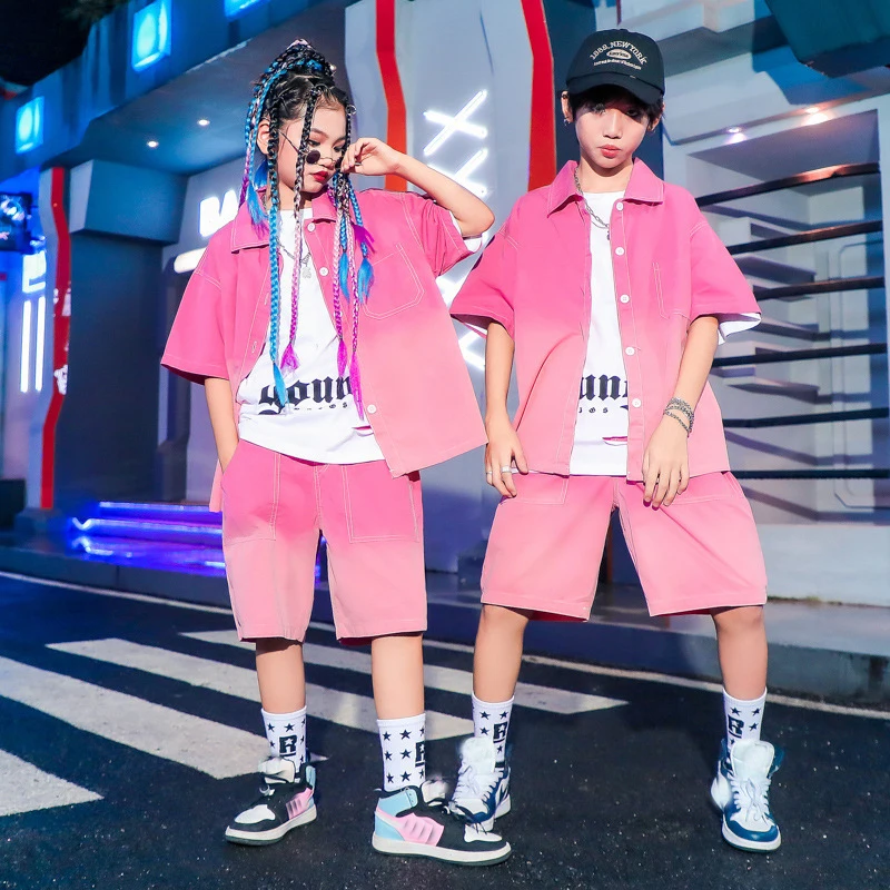 Nowy dziecięcy fajny kostium taneczny hip-hopowy Dziewczęta Chłopcy Odzież do tańca jazzowego Strój do tańca ulicznego Kpop Strój SL8693