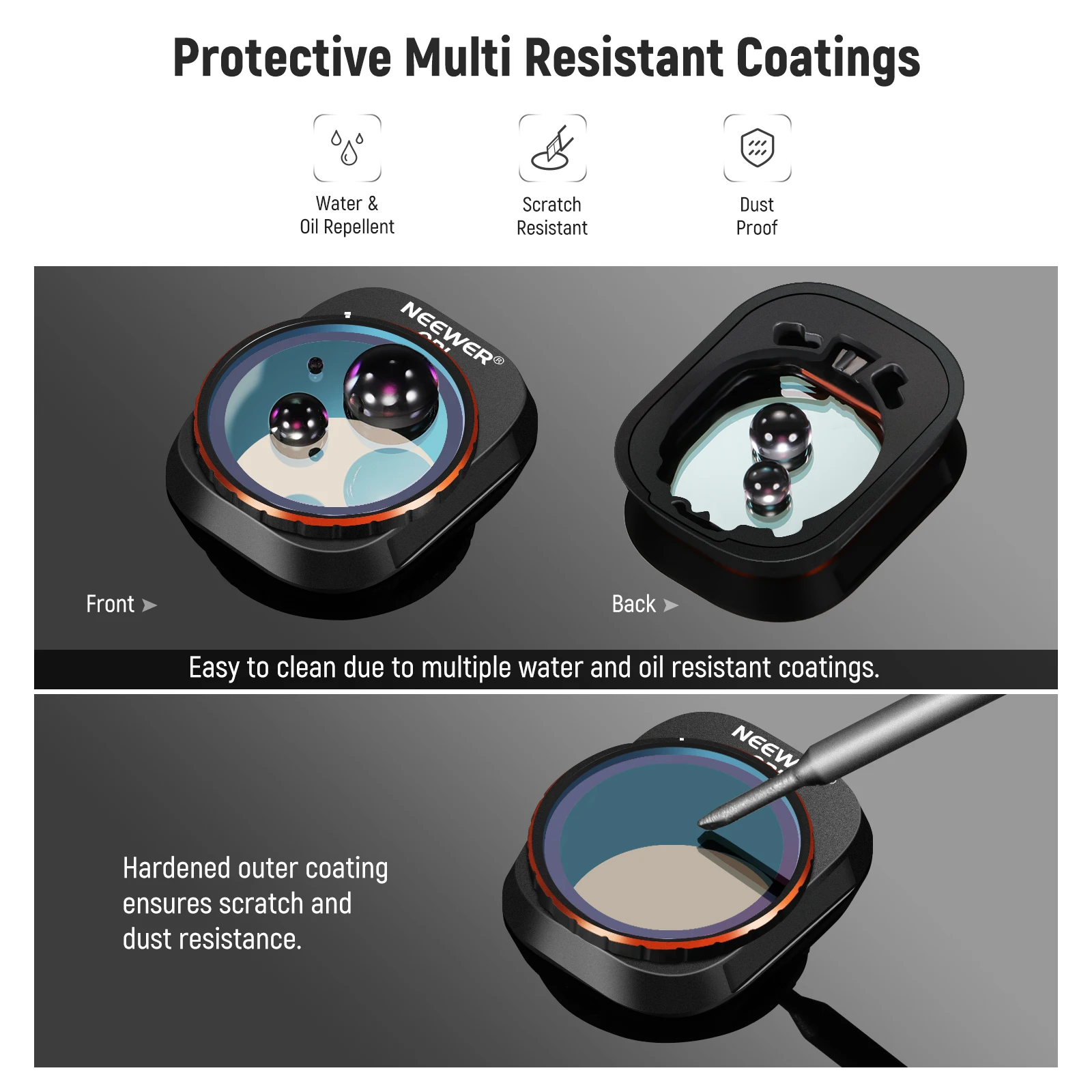 Neues NEEWER ND & CPL Filterset für DJI Mini 4 Pro, 4er-Pack/6er-Pack/8er-Pack Filter Polarisator Drohnenobjektivfilter mit neutraler Dichte – Detail 7