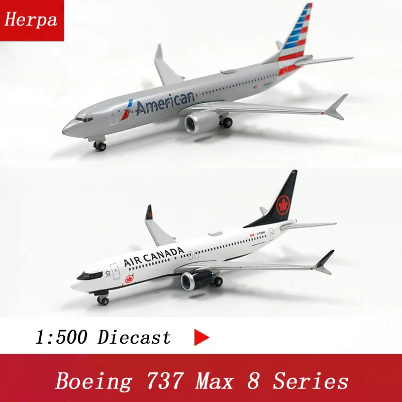 

Модель самолета Herpa Diecast в масштабе 1:500, 535199/535601, Boeing 737 Max 8 (США/Канада), имитационная модель, декоративный подарок, коллекционная игрушка для хобби