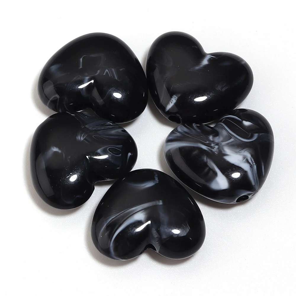 10 Stück 22mm zweifarbige Herz-Acrylperlen, lose Abstandsperlen für die Schmuckherstellung, DIY Armband, Halskette, Handy-Schlüsselanhänger, Zubehör – Detail 11