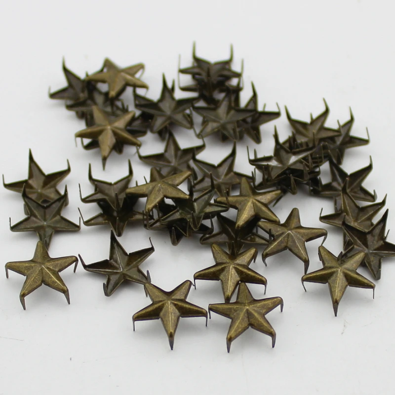 4 Colors High Quality 5 Claws Stars Pentagram Garment Rivets For Leather Studs Spikes For Clothing Jewelry Bags DIY Accessory