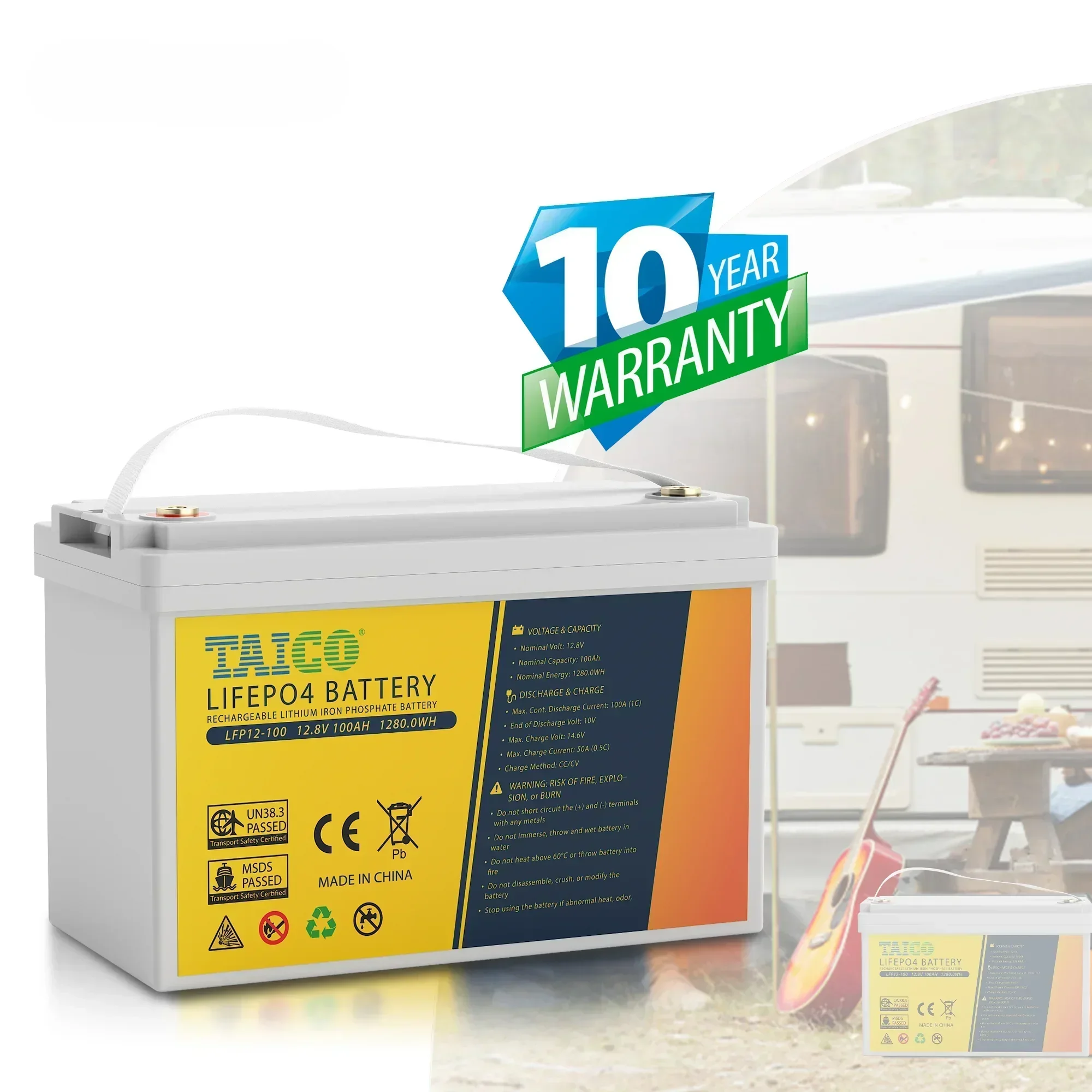 12V 24V Lithium 100Ah 200Ah Lifepo4 LFP Battery For Solar RV Caravan Marine Trolling