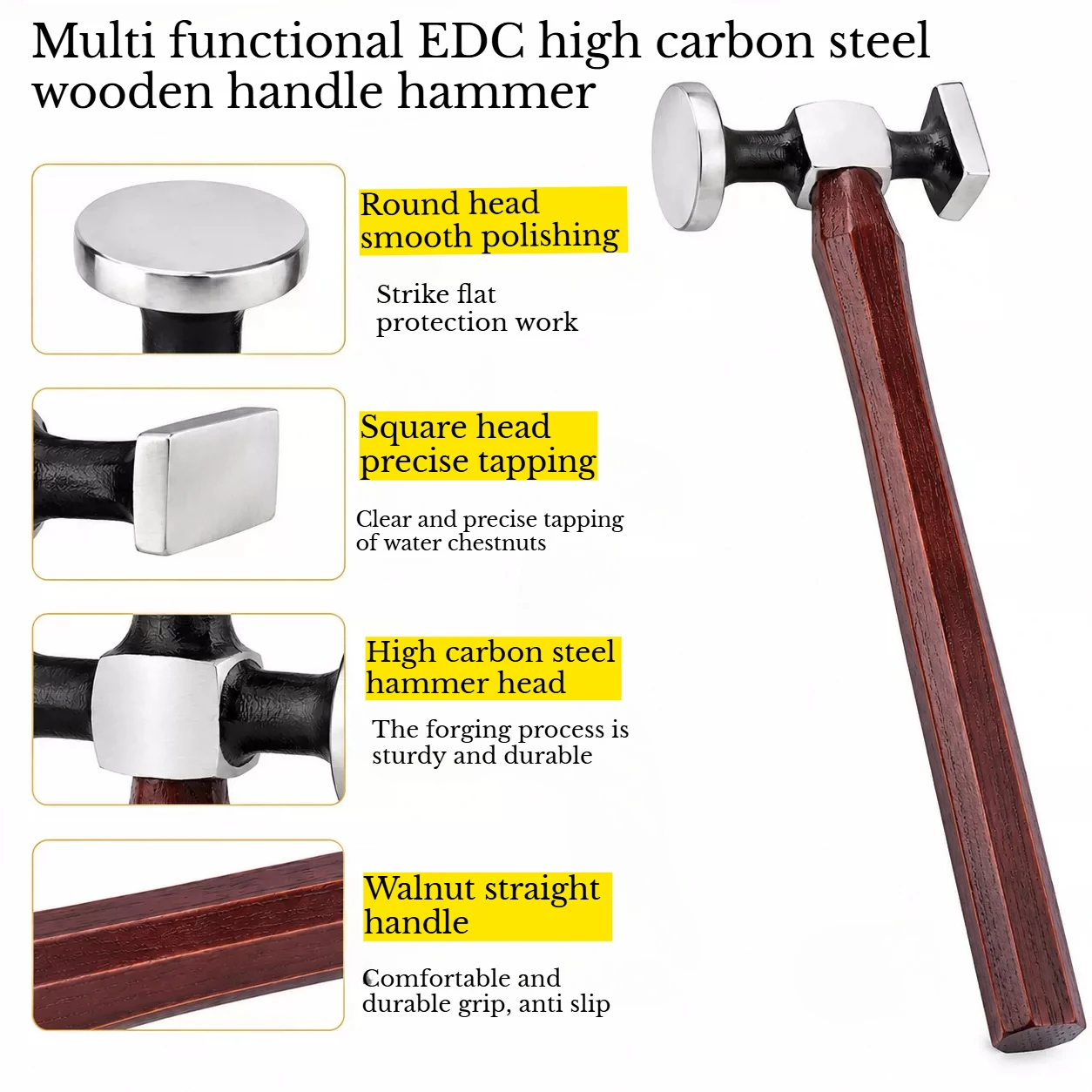 Double Headed Square Tapping Thread Stitching Handmade Leather Goods Hammer Leather Installation Special Tool