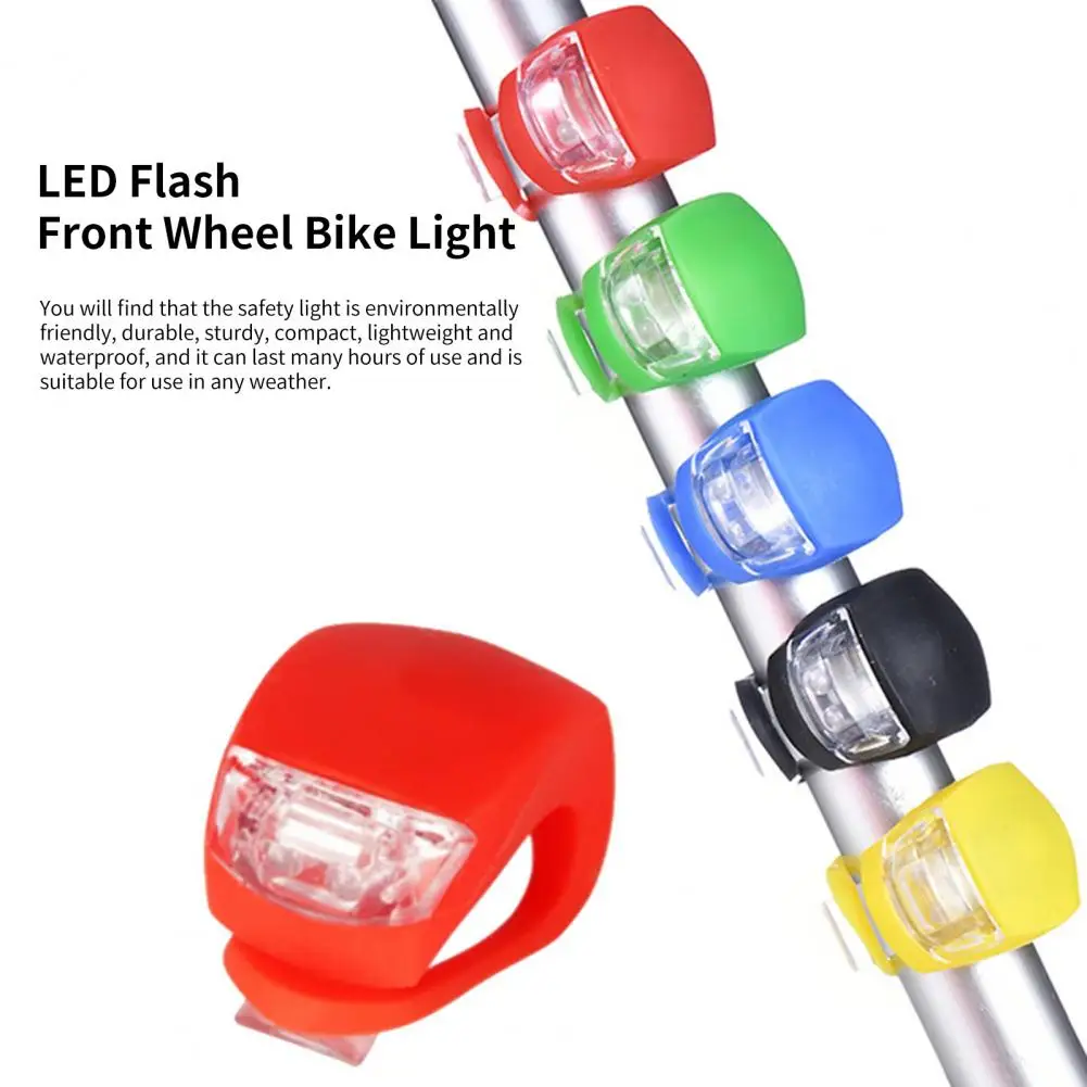 LED Warning Light Lightweight Tail Light Mini Night Riding  Convenient LED Flash Front Wheel Bike Light