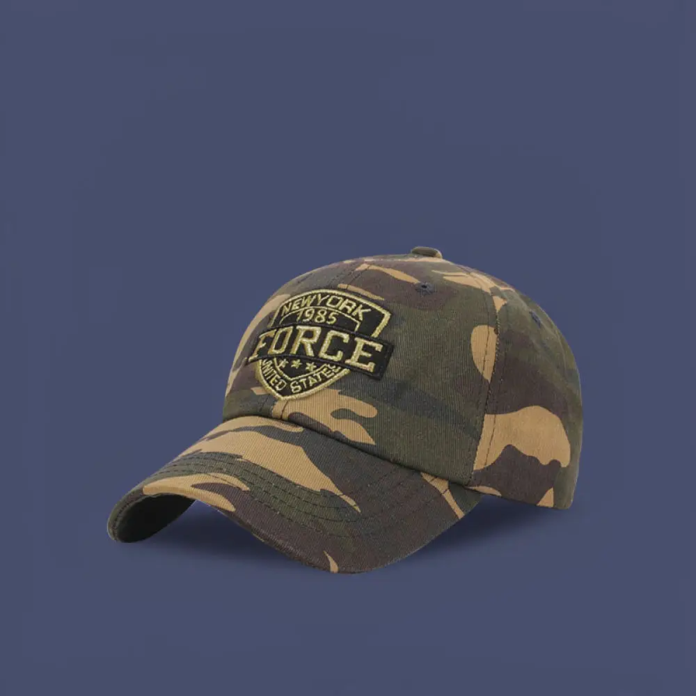Big Head Baseball Cap Deepened Shield Pattern Embroidery Hat Men Outdoor Sun Protection Tactical Sport Casual Hat
