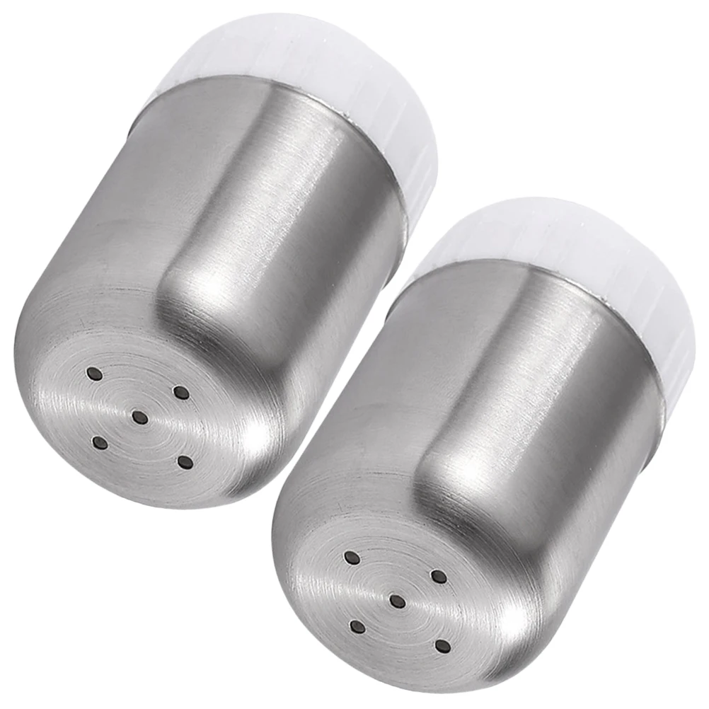 

2 Pcs Spice Stainless Steel Seasoning Bottle Jar Household Spices Shaker Storage