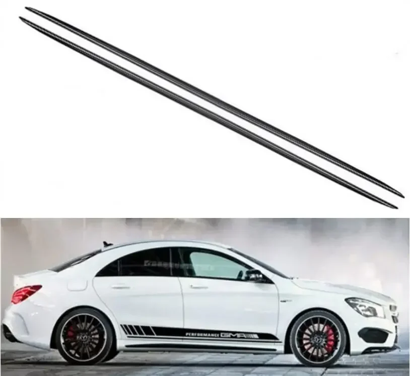 

2PCS Side Door Body Skirts Kit Lip Cover For Mercedes Benz CLA Class W117 CLA180 CLA200 CLA250 CLA260 CLA45 2013-2019