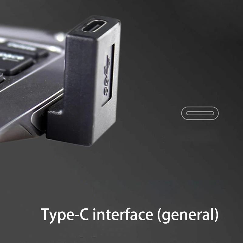 90 Degree Right Angled USB C Female to USB 3.0 Male Adapter For Laptop Charger Cable Adapter Data Charging 10Gbps