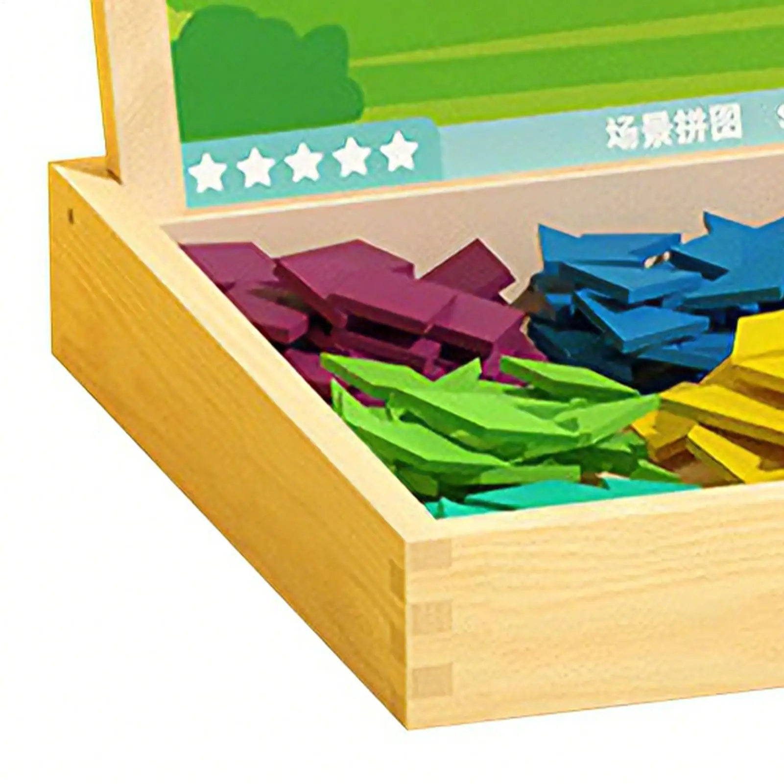 Magnetic Puzzles Tangram Shape Block Set Develop Imagination Geometric Early Educational Toys for Kids Boys Girls Home Travel