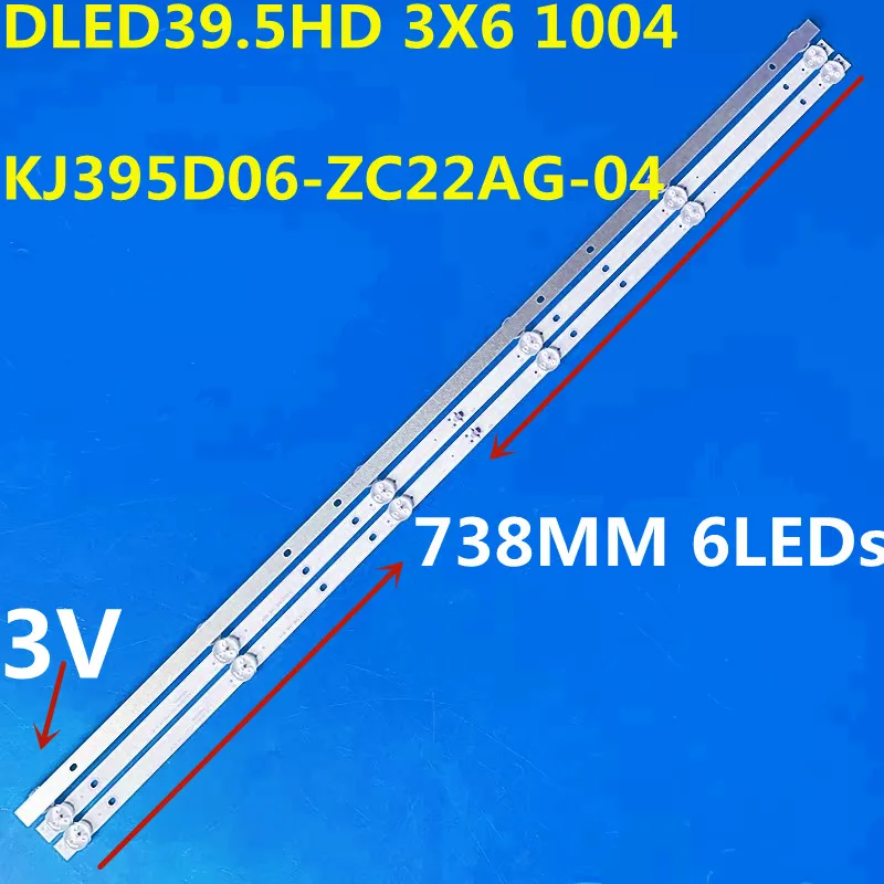

30PCS LED Backlight Strip For ICT-4005 DLED40 DT 003 YF DLED39.5HD 3X6 1004 KJ395D06-ZC22AG-04 EX-40FS004B KNZ40TF ICT 40
