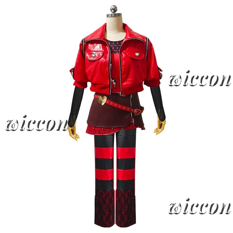 Costume Cosplay d'Halloween, Tenues Completes, La Reine des Cœurs, Uniforme Rouge pour Fille, The Rise of Red Princess, 2024