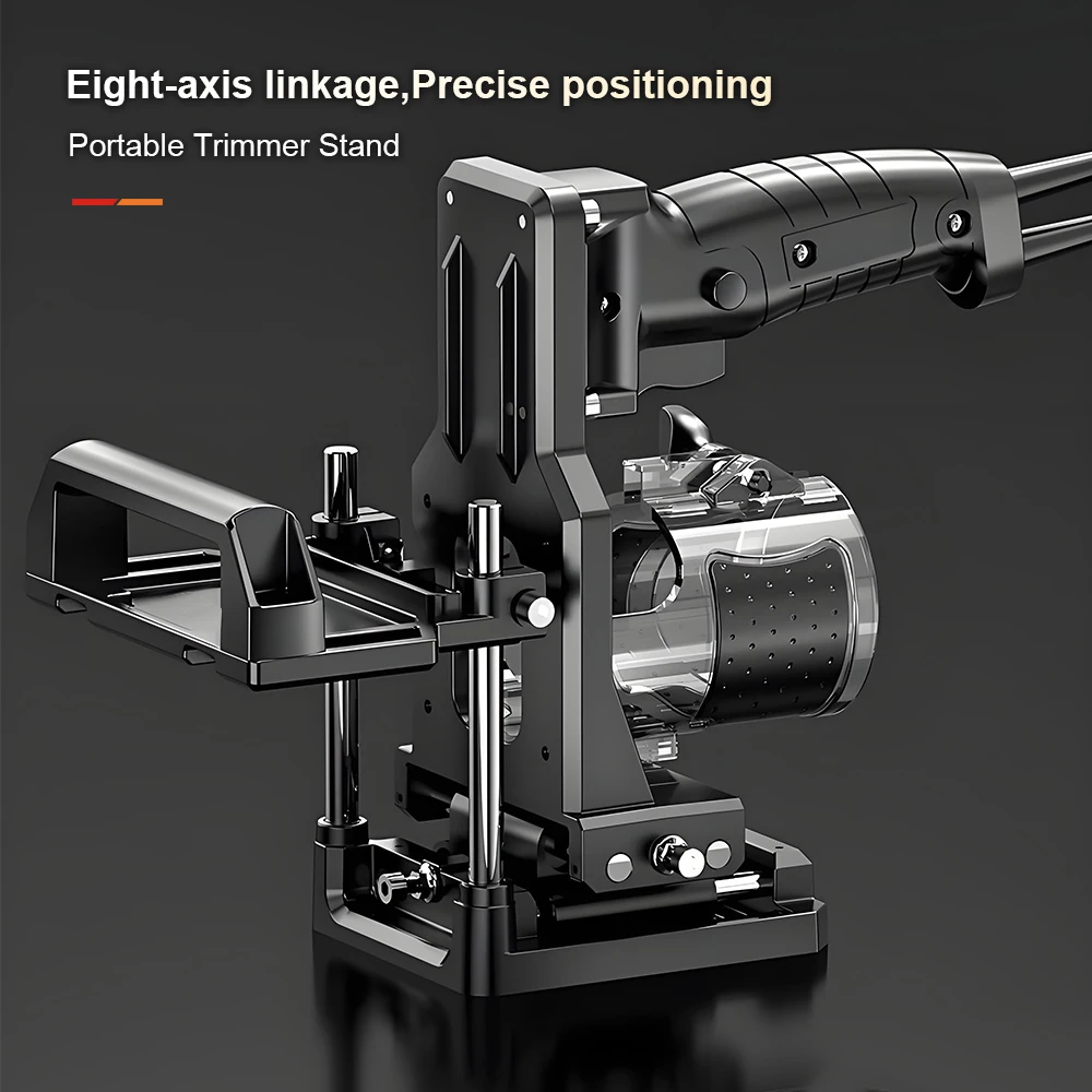 Woodworking Stand Holder Multi-function Trimmer 2-in-1 Connecting Bracket Industrial  Slotter Trimmer Bracket Hole Opener
