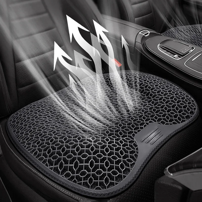 Summer Gel car seat cushion  Car Gel Cooling Seat Cushion 3D Honeycomb Cool Ice Silk Car Home Chair Cushion Ventilation sheet