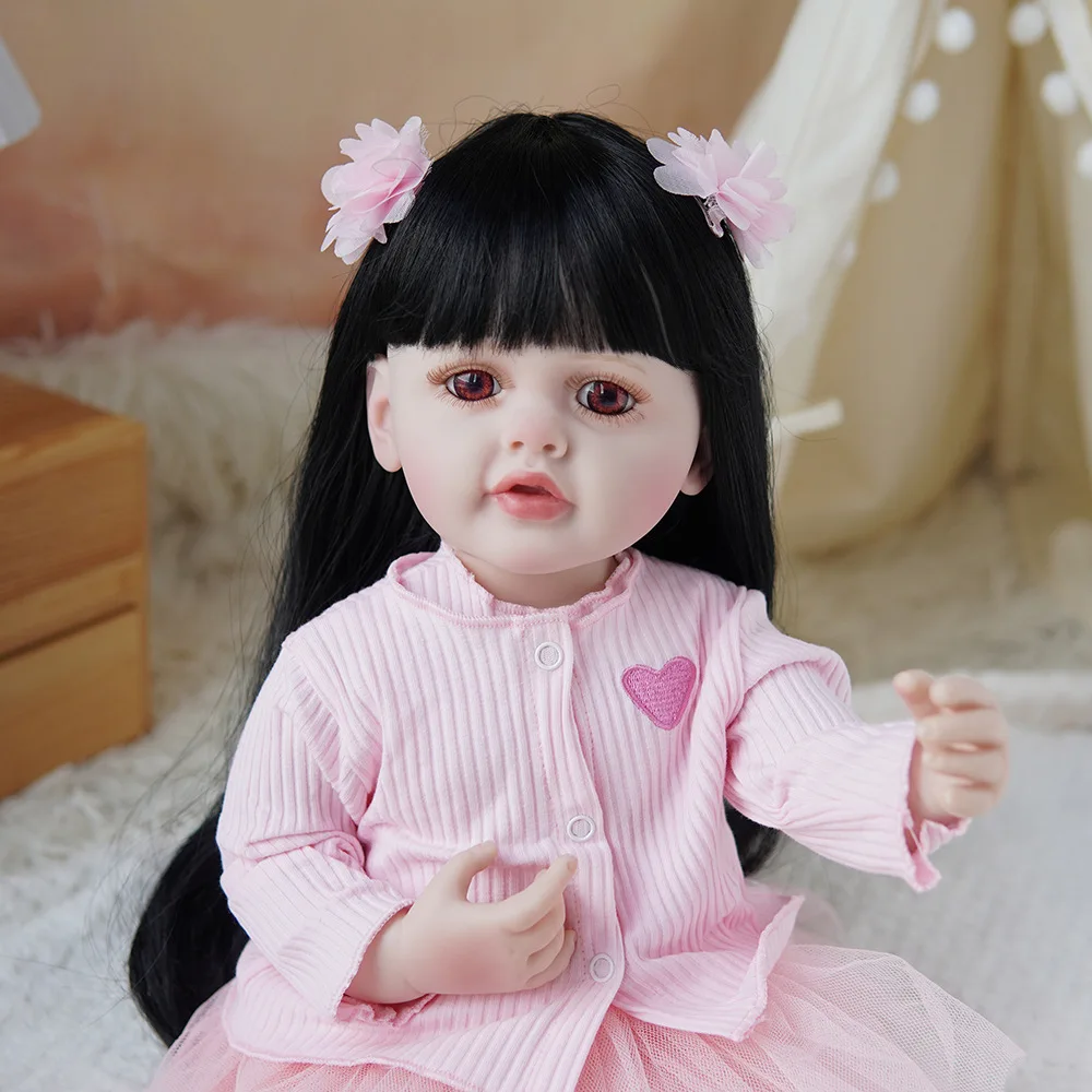 55cm 리본 인형 시뮬레이션 비닐 아기 장난감, 어린이 선물, 축제 선물