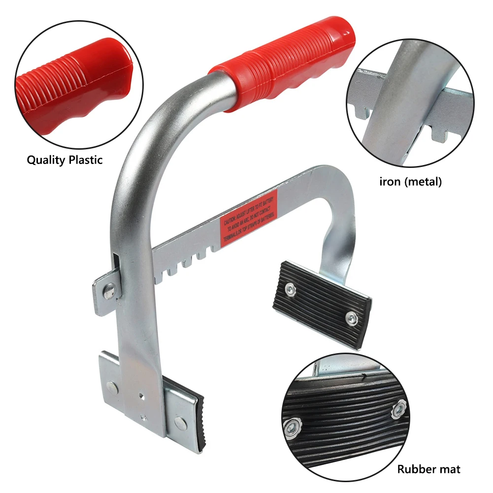 Portabatteria per sollevatore Portabatteria per auto a larghezza regolabile con cuscinetti in gomma Portabatteria per carichi pesanti Strumento per la rimozione della batteria per auto