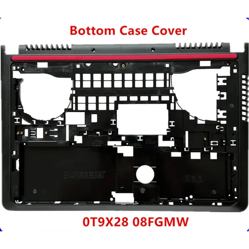 Cubierta de reposamanos superior para Dell Inspiron 15, cubierta de Base inferior 0T9X28 08FGMW/cubierta de HDD de puerta 0cjfxg, 7000, 7557, 7559, 5577, 5576, nuevo