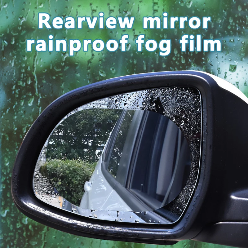 2Pcs Car Rearview Mirror Rainproof Films Stickers Auto Rainy Safety Driving Anti Fog Waterproof Protective Film Accessories