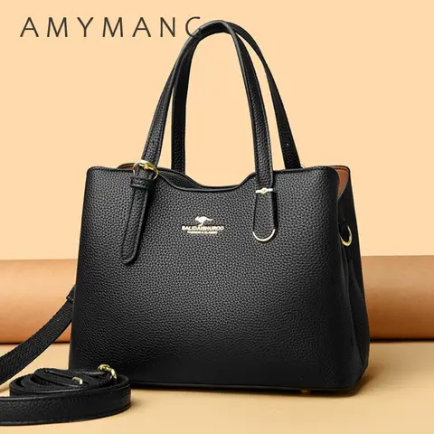 3 레이어 정품 고품질 Pu 가죽 캐주얼 토트 럭셔리 핸드백 여성 가방 디자이너 어깨 Crossbody 가방 여성용 Sac