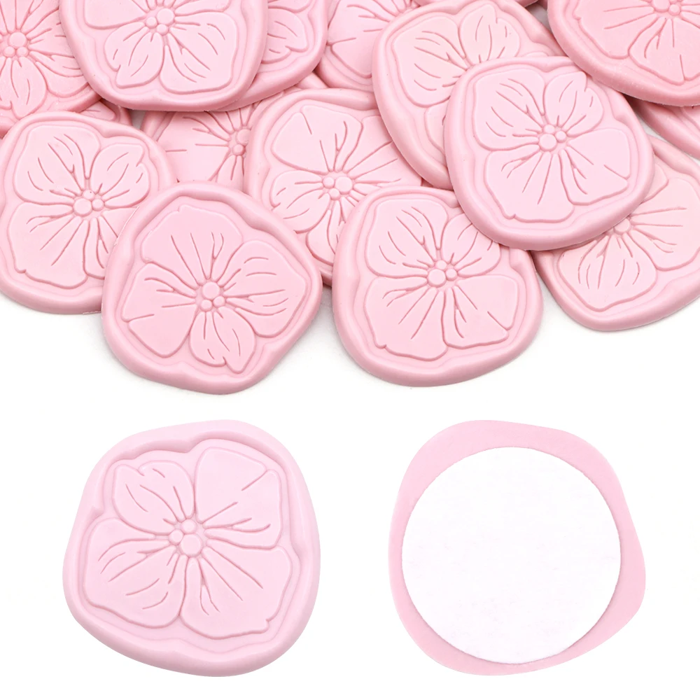 10pcs/set Romantic Cherry Blossom Self-Adhesive Wax Seal Stickers Wedding Invitations Envelope Seal