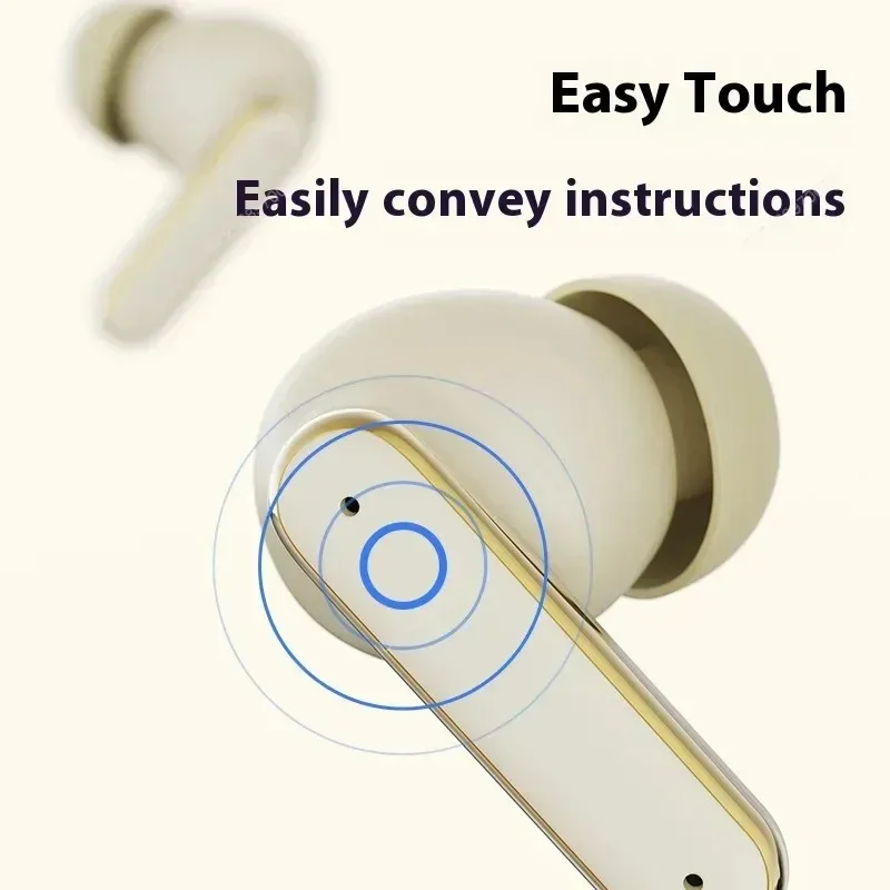 Наушники TWS In-ear Bluetooth 5.3, кожаные наушники-вкладыши с сенсорным управлением, беспроводная гарнитура для видеоигр, музыки, праздничный подарок