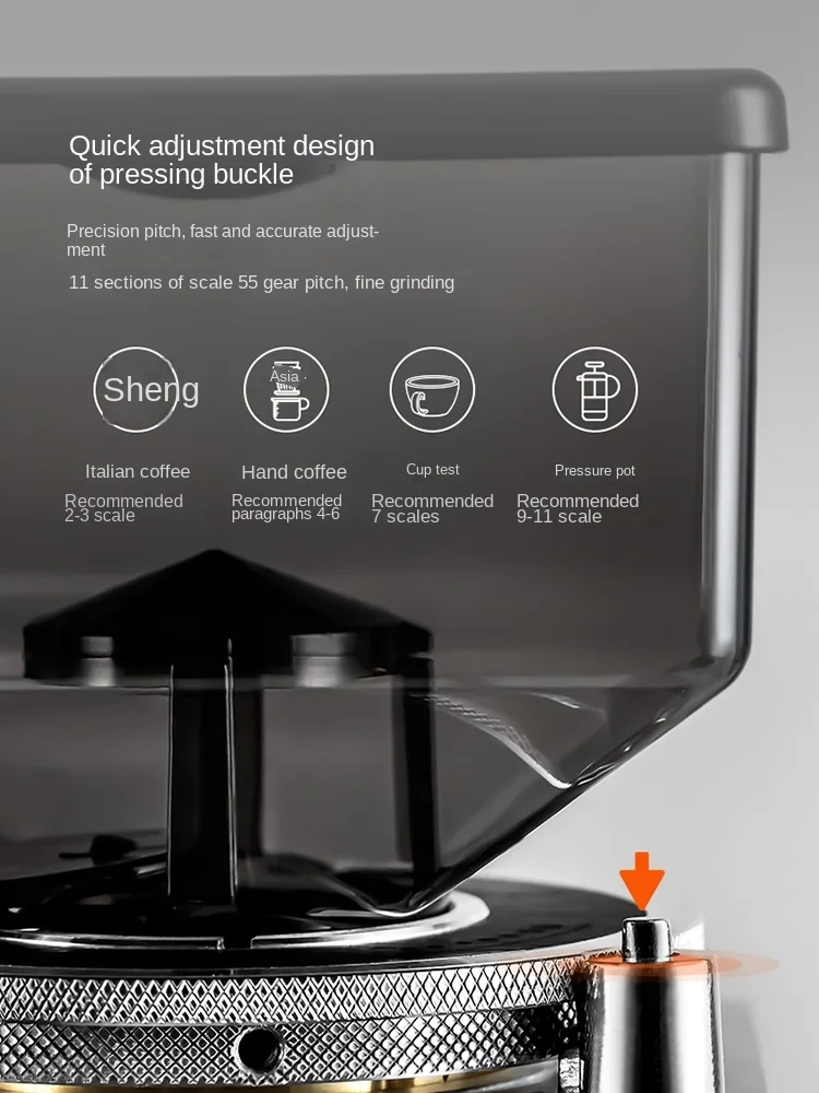 Gemilai CRM9016 مطحنة حبوب القهوة التجارية الأوتوماتيكية الذكية السريعة الكمية الراقية