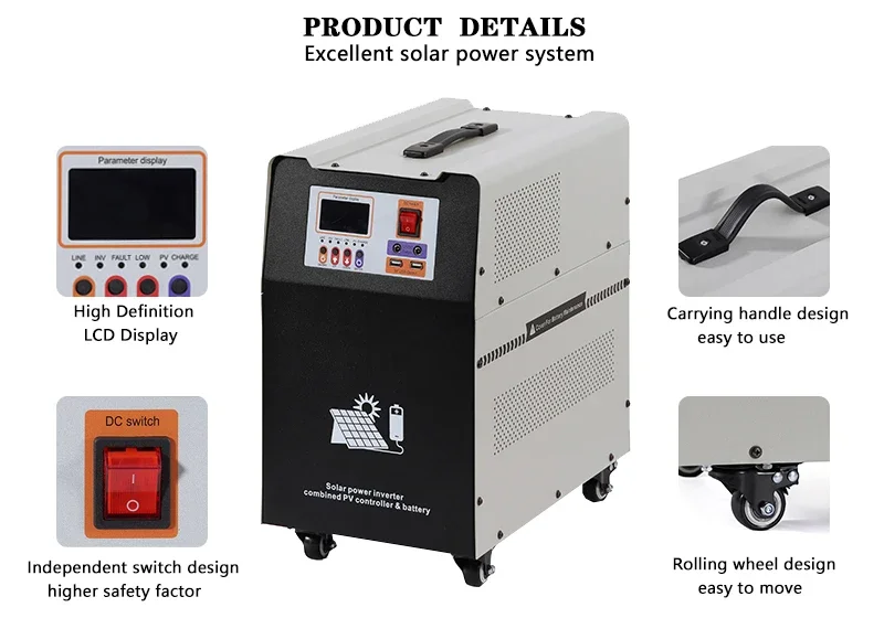 Solar Generator 1000W  Electric Generator For Home High Efficiency Portable Power Station Solar