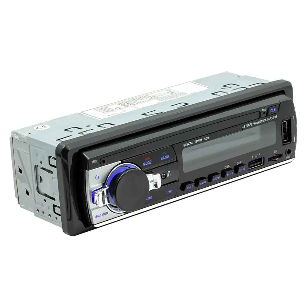 Dual USB mobile phone charging Car MP3 player Car plug-in radio Bluetooth phone music amplifier USB flash drive Colorful lights