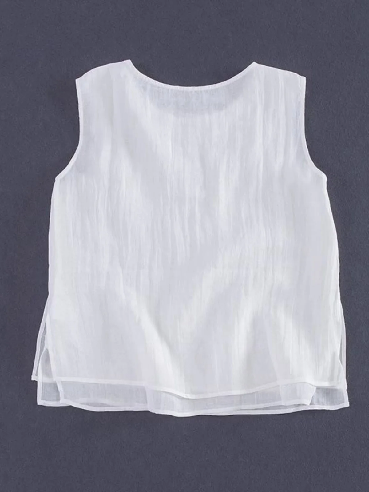 سترة صيفية رفيعة بطبقات مزدوجة من القنب فضفاضة تناسب Svel من القطن والكتان مستديرة Ne الملمس طبقة أساسية علوية للسيدات