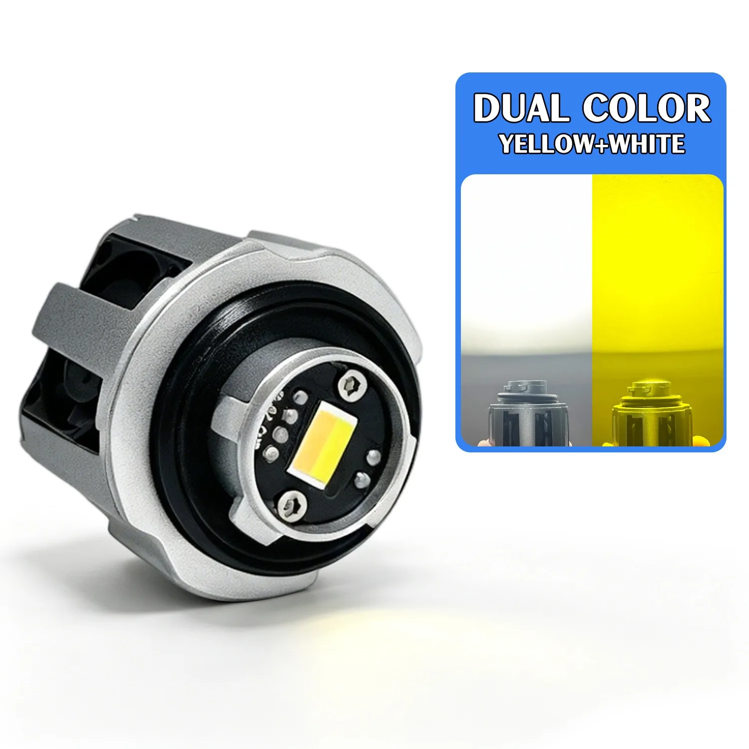 

12V 25W LED Headlamp With Fan Dual Color 3000K 6000K LED Fog Light Bulbs Retrofit Fog Lamp For Toyota