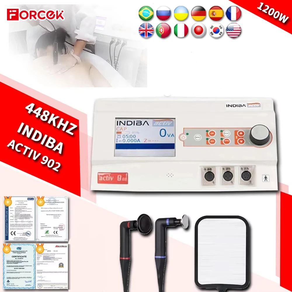 

INDIBA Activ 902 RF Diathermy Face Lift Body Sliming Machine Wrinkle Removal Pain Relief Anti-Cellulite Beauty Equipment