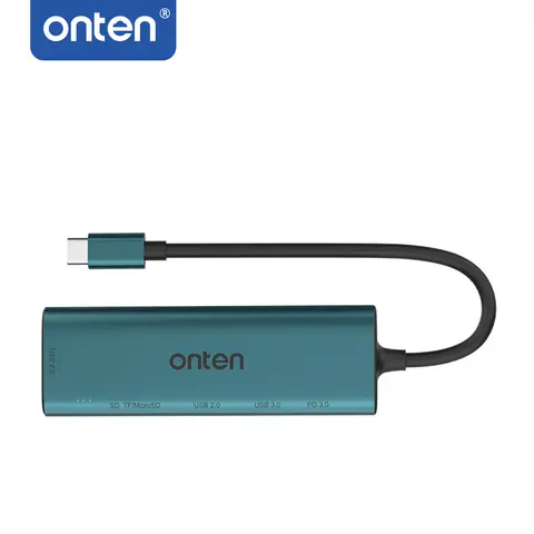 ONTEN 오리지널 UC120 Tpye-C 다기능 도킹 스테이션, 6-in-1 USB 허브