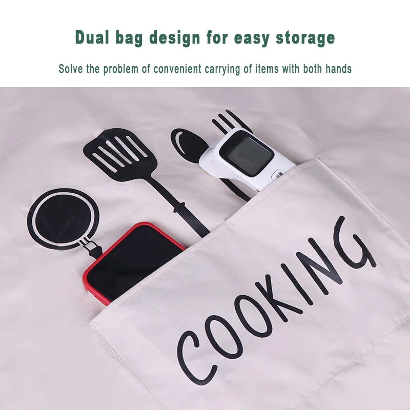 Women\'s Apron Waterproof Oilproof Can Wipe Hands Kitchen Work Clothes Home Cooking Cleaning For Men Sleeveless Apron