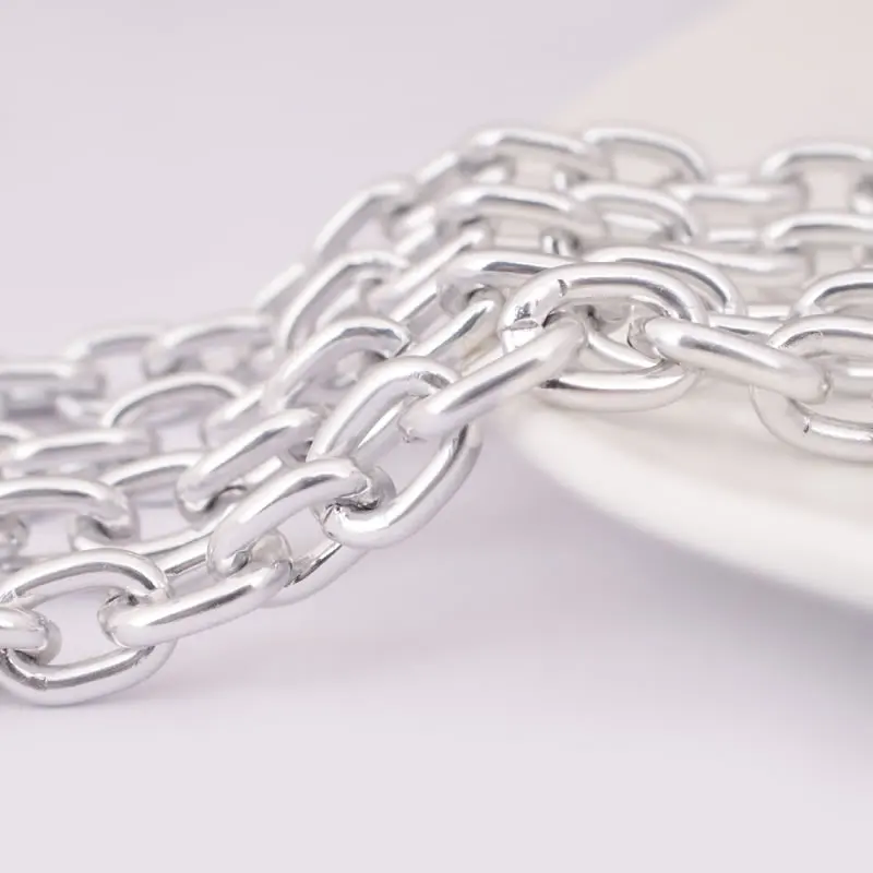 2 Meters 10x7MM Aluminum Round Oval Shape Chains Necklace Chains Diy Jewelry Making Findings Accessories Wholesale