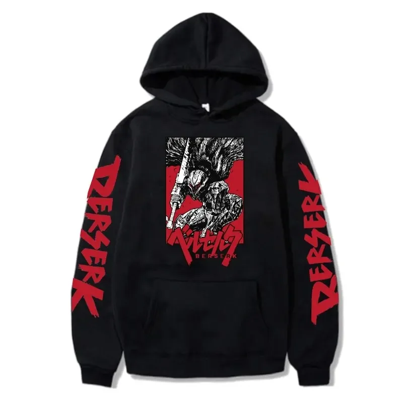 

Poster Printed Pullover Hoodies Women Men Hooded Pullover Fashion Casual HipHop Sweatshirts Harajuku Berserk Hoodies