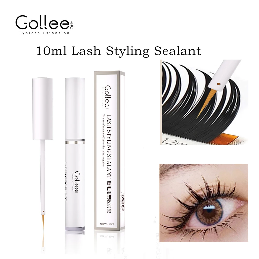 

Gollee Eyelash Sealant Quick-drying Long-lasting 10ml Eyelash Extension Setting Liquid Comic Shape Eyelash Coating Sealant