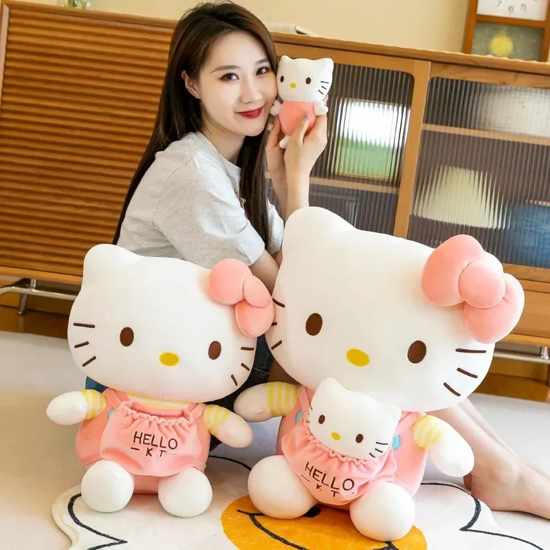 

32cm Sanrio Mother and Child Hello Kitty RoseCartoon Anime Stuffed Animals Soft Plush Doll Companion Toy Children Birthday Gift