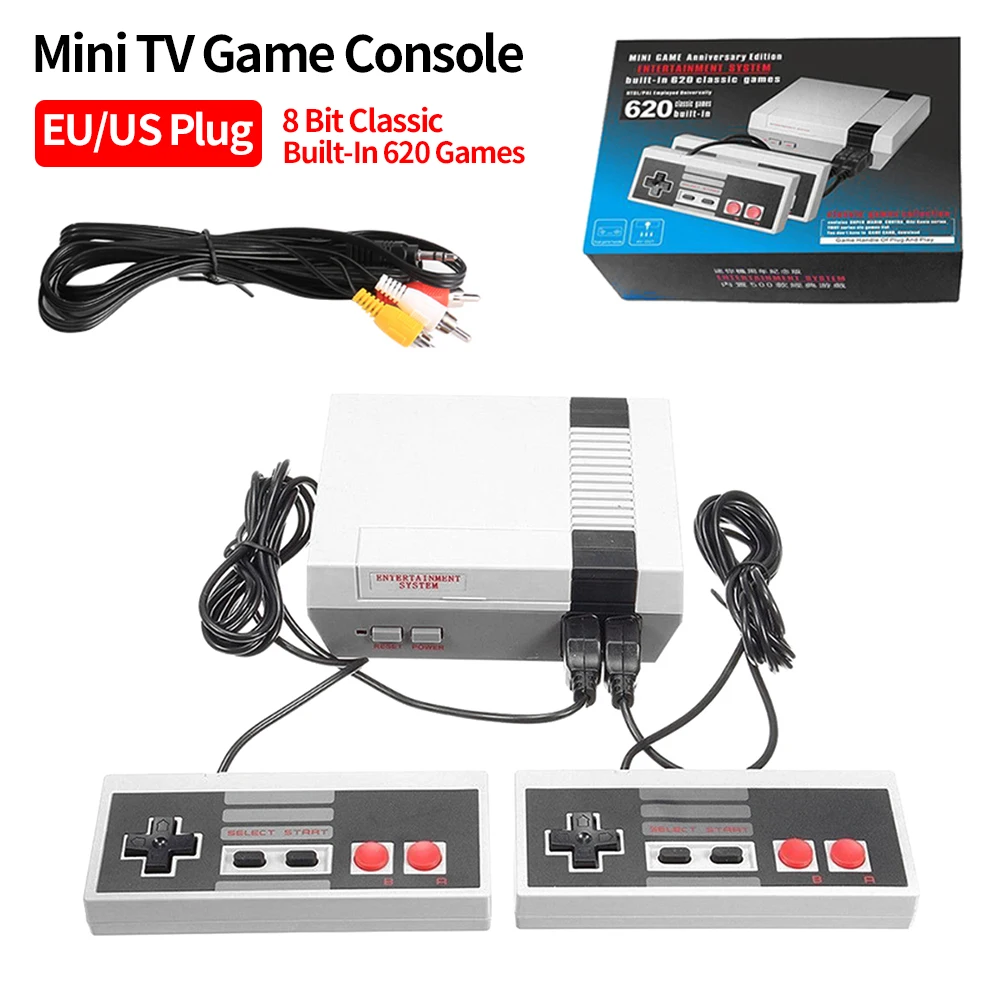 620 Games Mini TV Console 8 Bit Retro Built-in Video Handheld Gaming Player Gift