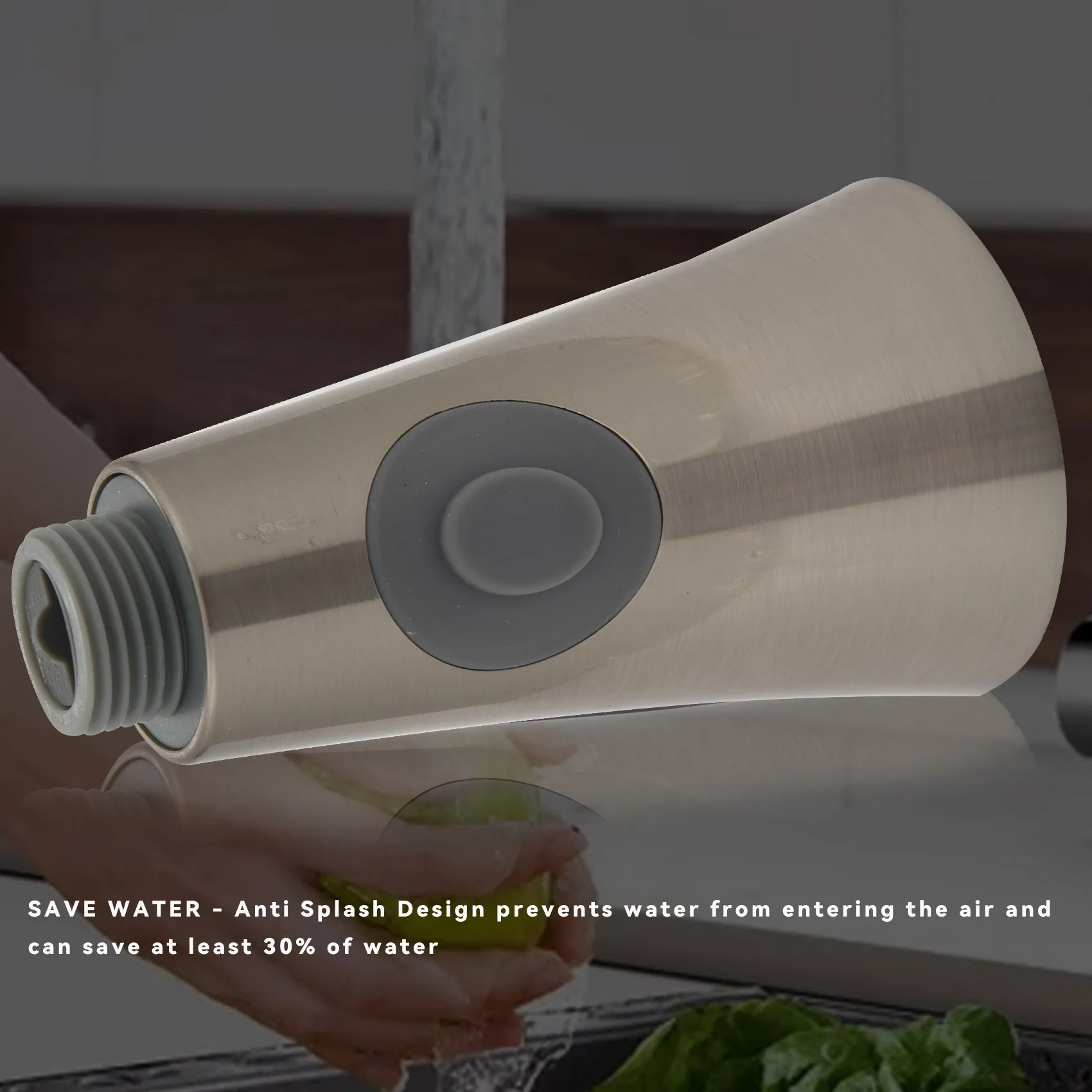 

B23B Сменный смеситель для душа Кухонная душевая насадка для душа Распылительная насадка для душа Ванная комната Кухня Выдвижная насадка для распыления Замена воды