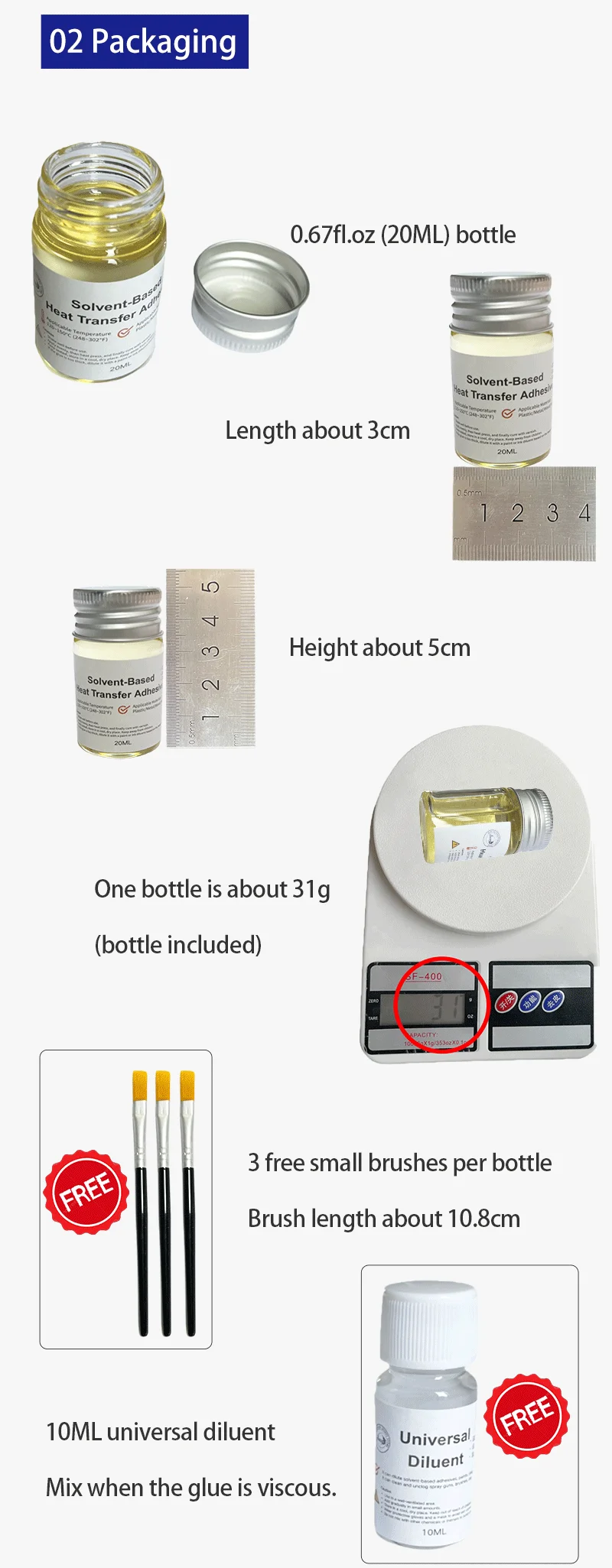 Wärmeübertragungsset, Kleber für Heißprägefolie, Angelköder, Köder, Köder, Kleber, Thermoharz, Epoxidharz, UV-Lack und Verdünnungsmittel – Detail 21