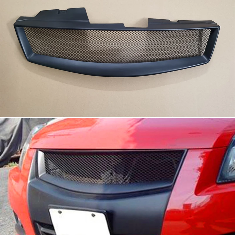 

For Nissan Sentra Sr Se-r Spec V 2007-2012 Year Racing Grille Grill Body Kit Accessories FRP Matte Black