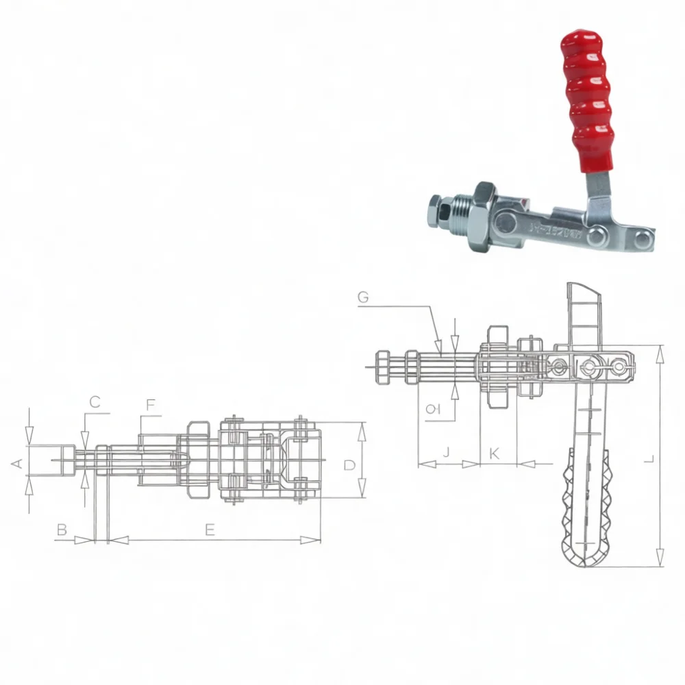 Manual Push Pull Toggle Clamp GH36020 Quick Release Workholding Tool For Machine Shop Welding Jig Fixture Equipment Supply