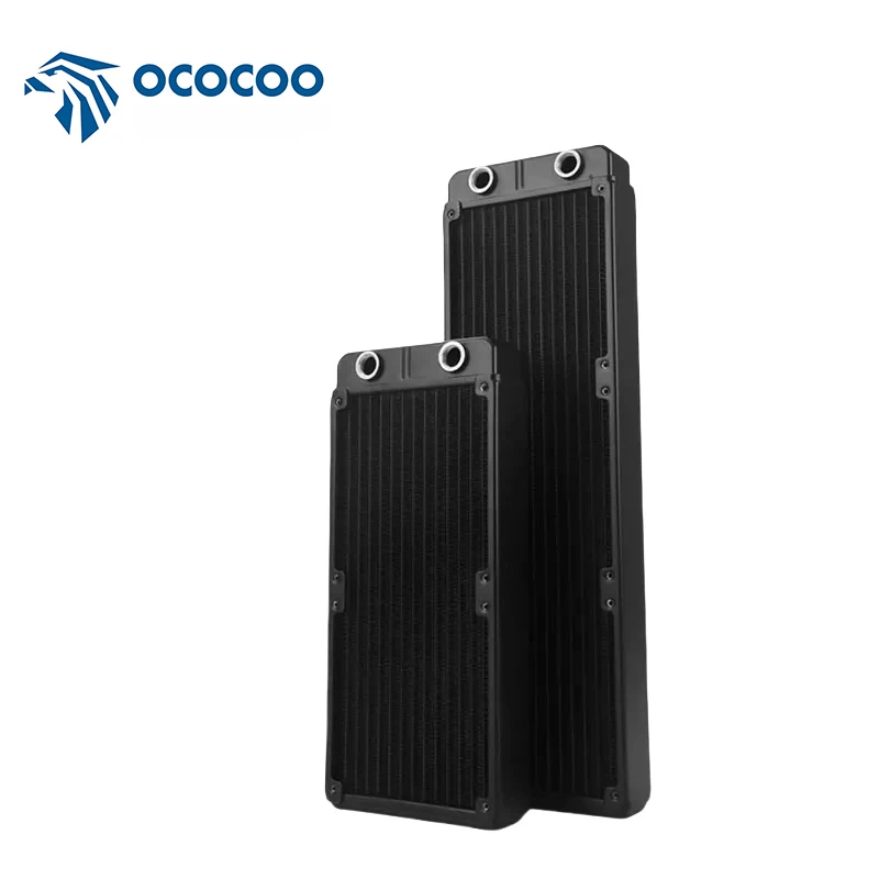 

OCOCOO Aluminum Radiator 240mm 360mm For 120 Fan 36mm Thick G1/4 Thread Black Computer Laptop Water Cooler DIY Computer Fittings